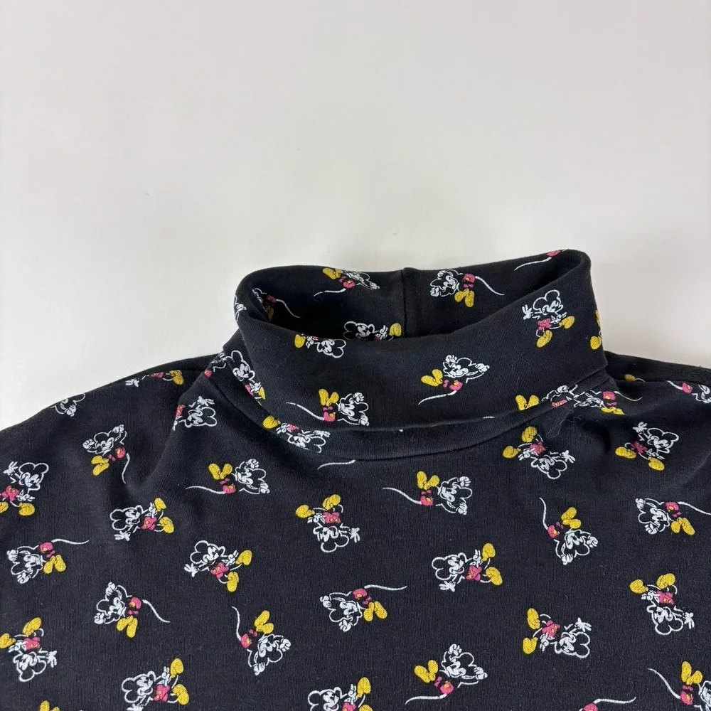 Vintage Disney Mickey & Co. Mickey Mouse All Over‎ Print Turtleneck Medium